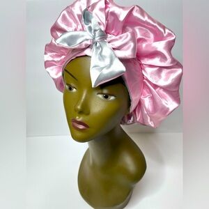 Satin Hair Bonnet ( Pink)